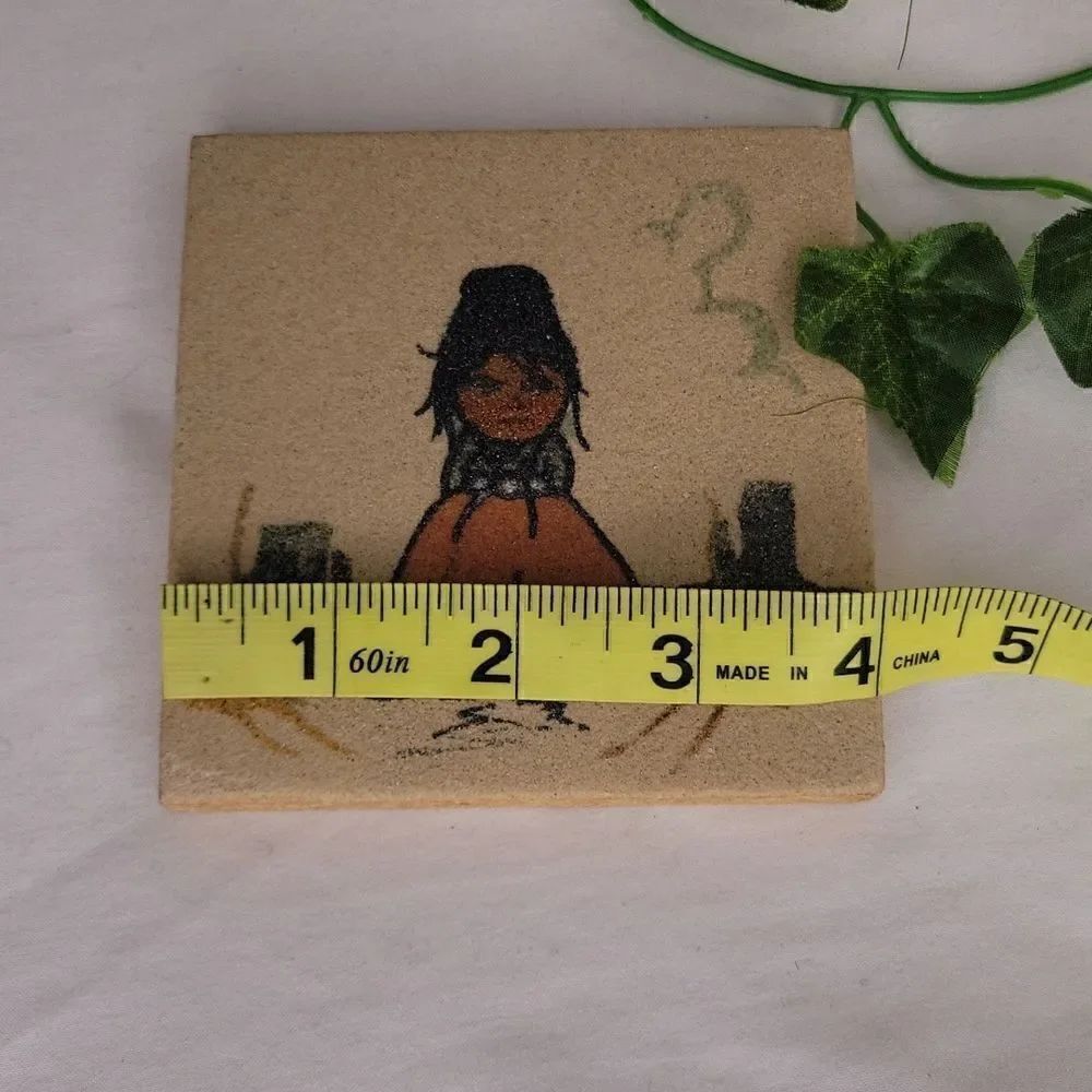 Native American. Sand Pottery. Coaster Set. Authentic. Like New - Picture 11 of 11